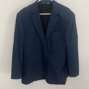 Plaid navy sports coat